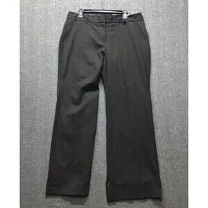 Ann Taylor Loft Julie Womens Trouser Pants Size 14 Black High Rise Flared